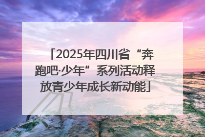 2025年四川省“奔跑吧·少年”系列活动释放青少年成长新动能